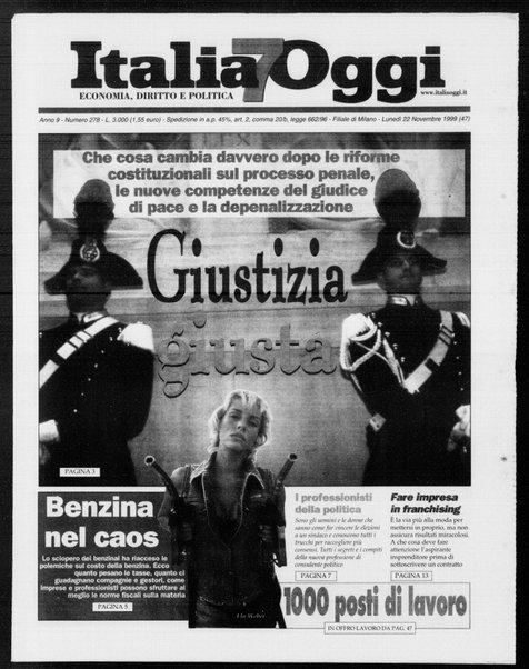 Italia oggi : quotidiano di economia finanza e politica